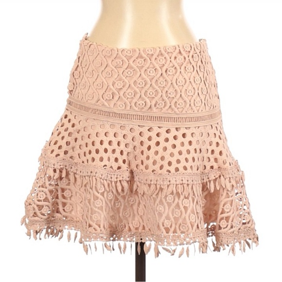 Aqua size small casual skirt in pale pink color - Picture 2 of 6